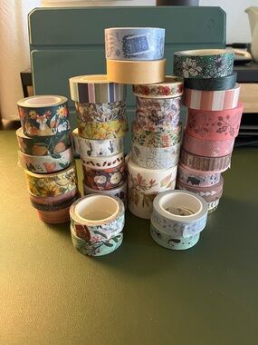 Assorted Floral & Patterned Washi Tape Lot - Multi Color